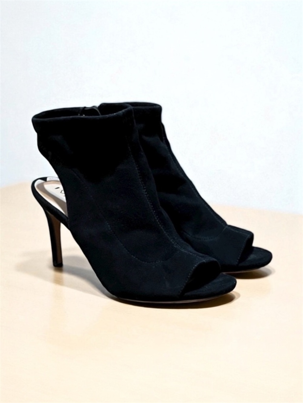 Via Spiga Slingback Peep Toe Booties in Black Women’s Size US 6; EU 36